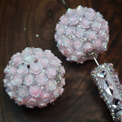 [KM6904]- 34mm Big Rose Flower Ball Fancy Beads, Fit Pens