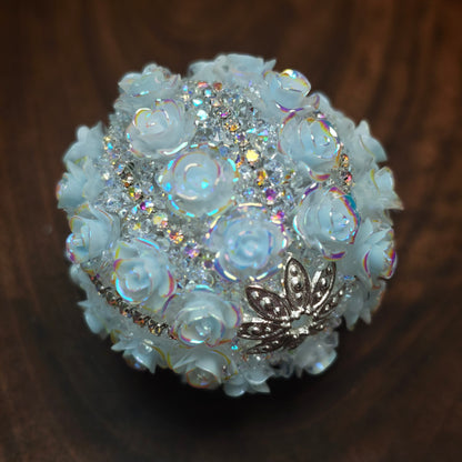 Video- [KM6968]- 34mm Colourful Luminous Rose Flower Fancy Beads