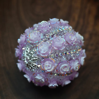 Video- [KM6968]- 34mm Colourful Luminous Rose Flower Fancy Beads