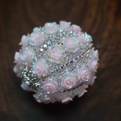 Video- [KM6968]- 34mm Colourful Luminous Rose Flower Fancy Beads