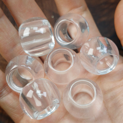 [KM6964]- 19mm*25mm, Hole:13.5mm, Big Hole Clear Acrylic Based Beads