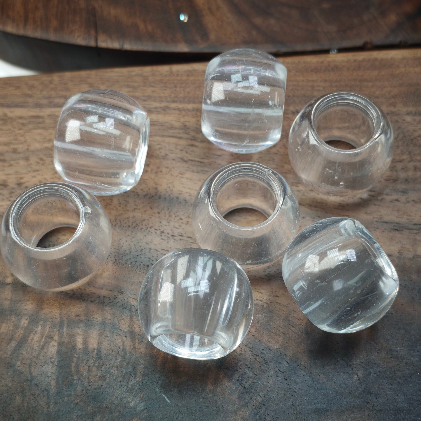 [KM6964]- 19mm*25mm, Hole:13.5mm, Big Hole Clear Acrylic Based Beads