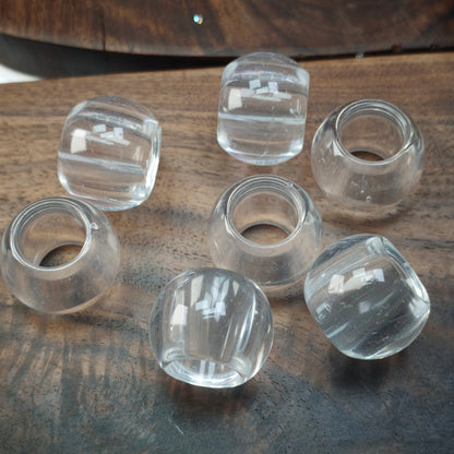 [KM6964]- 19mm*25mm, Hole:13.5mm, Big Hole Clear Acrylic Based Beads