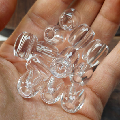 [KM6967]- 16mm*13.5mm、穴：6mm、ビッグホールクリアアクリルビーズ