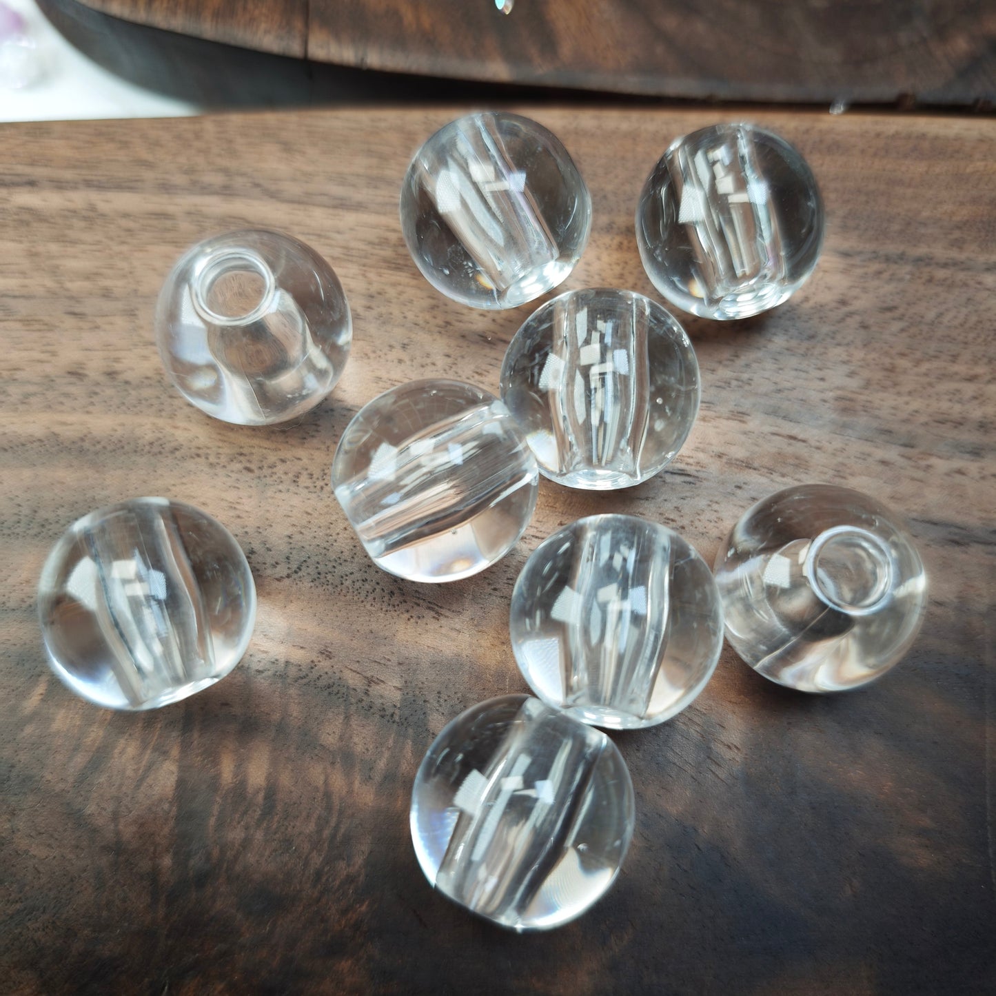 [KM6965]- 17.5mm*19mm, Hole:6mm,  Big Hole Clear Acrylic Based Beads
