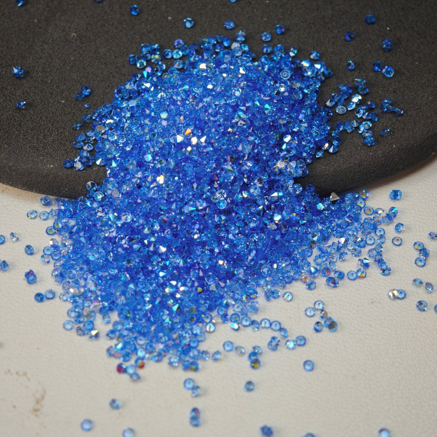 [KM1441]- (1.5mm Size) SS4 AB Color Sugar Crystal Diamonds, Mini Resin Rhinestone For Making Sugar Beads and Sugar Pens