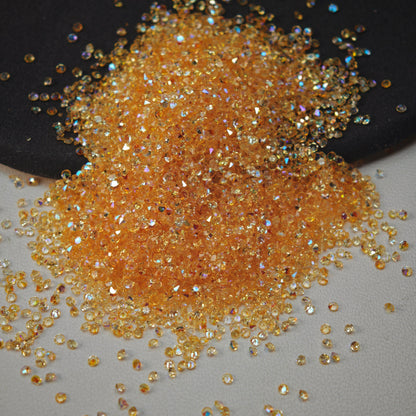 [KM1441]- (1.5mm Size) SS4 AB Color Sugar Crystal Diamonds, Mini Resin Rhinestone For Making Sugar Beads and Sugar Pens
