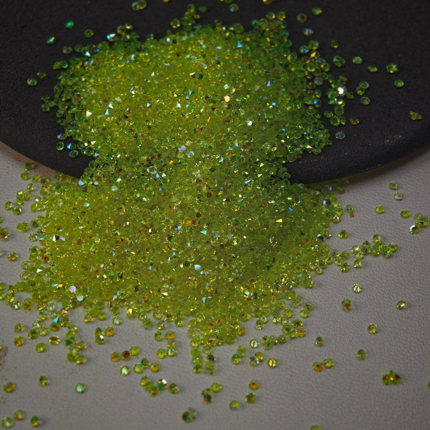 [KM1441]- (1.5mm Size) SS4 AB Color Sugar Crystal Diamonds, Mini Resin Rhinestone For Making Sugar Beads and Sugar Pens