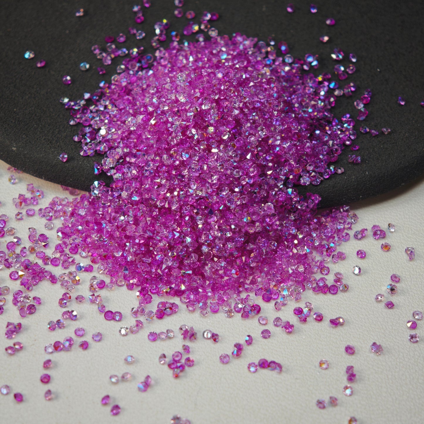 [KM1441]- (1.5mm Size) SS4 AB Color Sugar Crystal Diamonds, Mini Resin Rhinestone For Making Sugar Beads and Sugar Pens