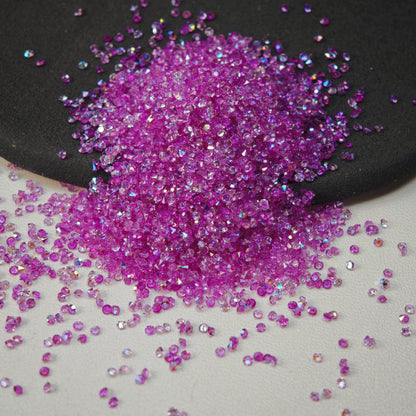 [KM1441]- (1.5mm Size) SS4 AB Color Sugar Crystal Diamonds, Mini Resin Rhinestone For Making Sugar Beads and Sugar Pens