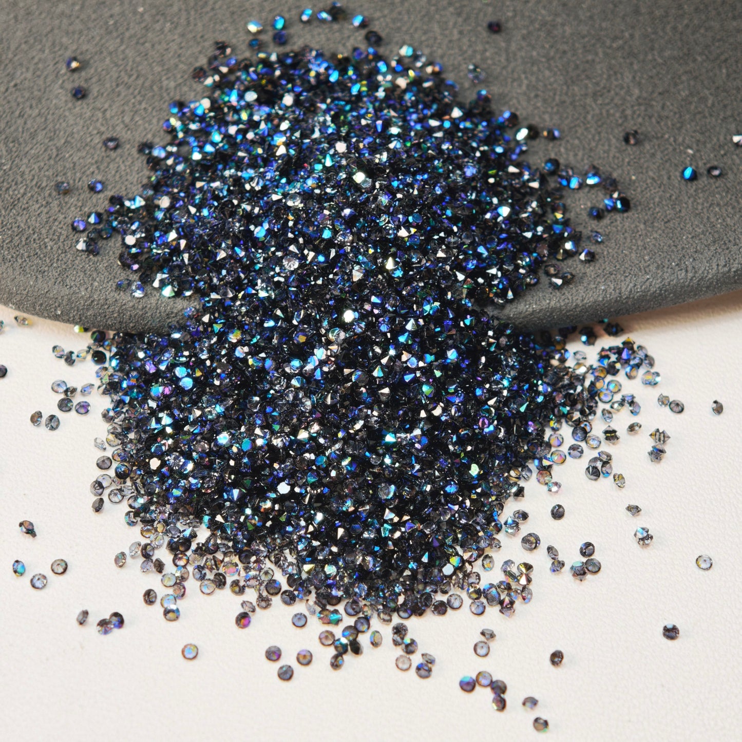 [KM1441]- (1.5mm Size) SS4 AB Color Sugar Crystal Diamonds, Mini Resin Rhinestone For Making Sugar Beads and Sugar Pens