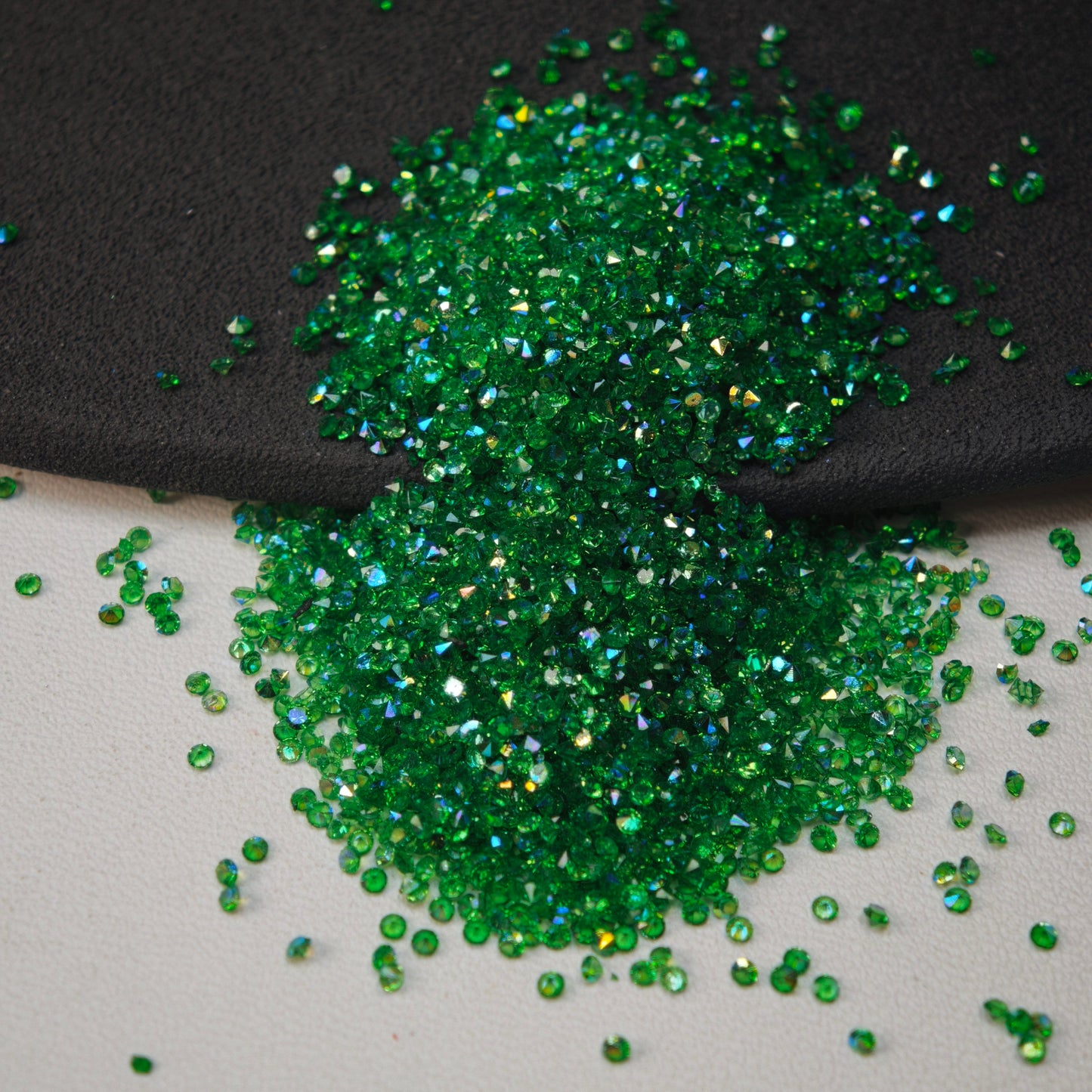 [KM1441]- (1.5mm Size) SS4 AB Color Sugar Crystal Diamonds, Mini Resin Rhinestone For Making Sugar Beads and Sugar Pens