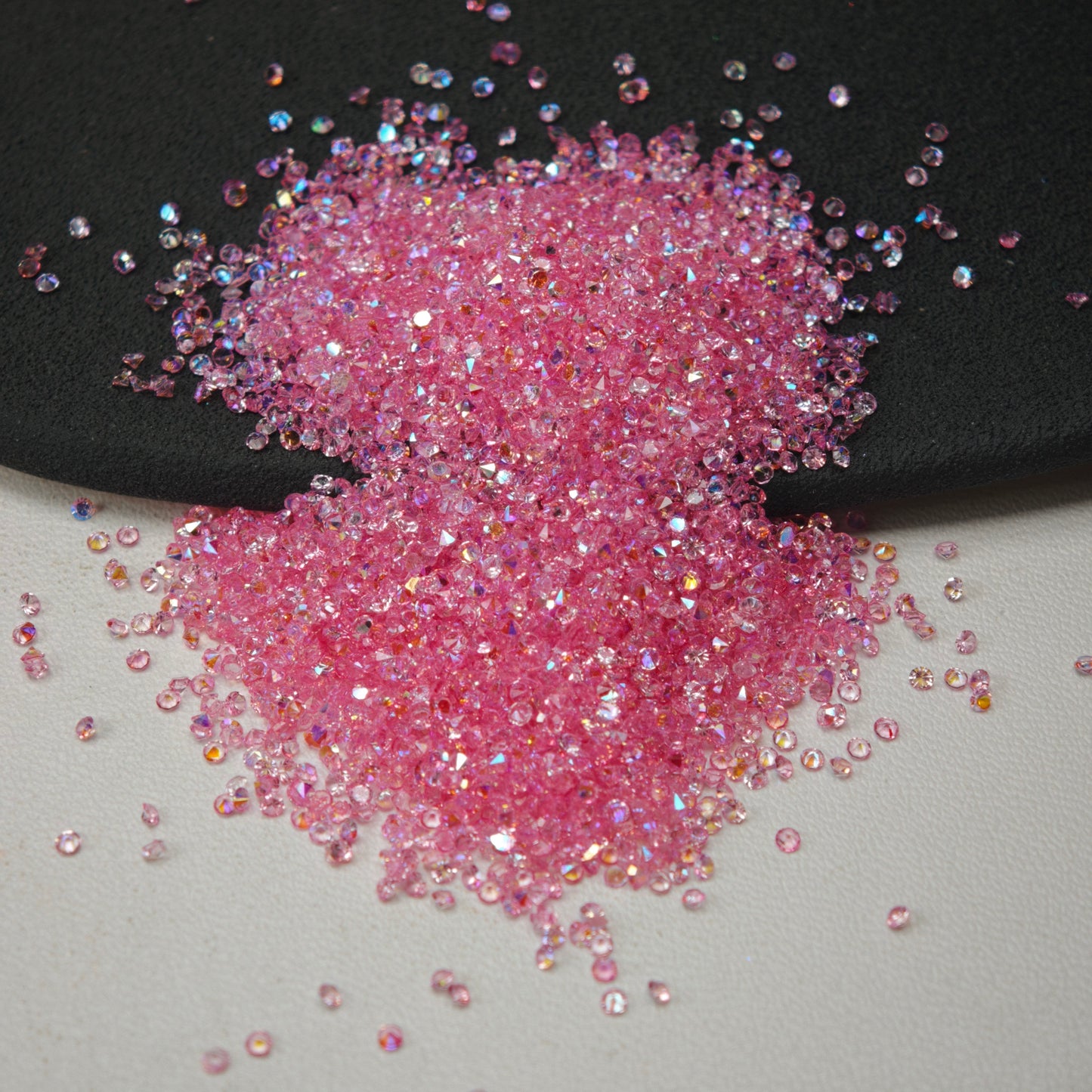 [KM1441]- (1.5mm Size) SS4 AB Color Sugar Crystal Diamonds, Mini Resin Rhinestone For Making Sugar Beads and Sugar Pens