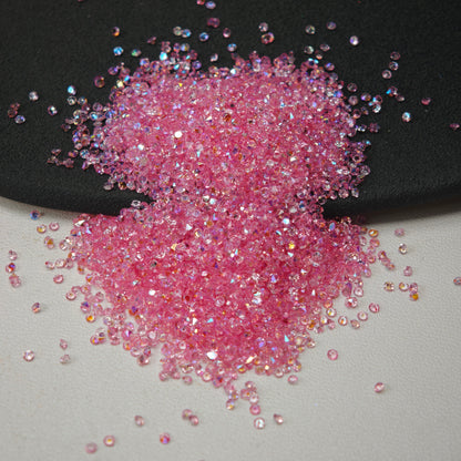 [KM1441]- (1.5mm Size) SS4 AB Color Sugar Crystal Diamonds, Mini Resin Rhinestone For Making Sugar Beads and Sugar Pens