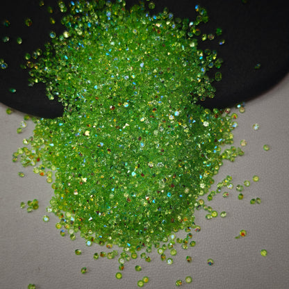 [KM1441]- (1.5mm Size) SS4 AB Color Sugar Crystal Diamonds, Mini Resin Rhinestone For Making Sugar Beads and Sugar Pens