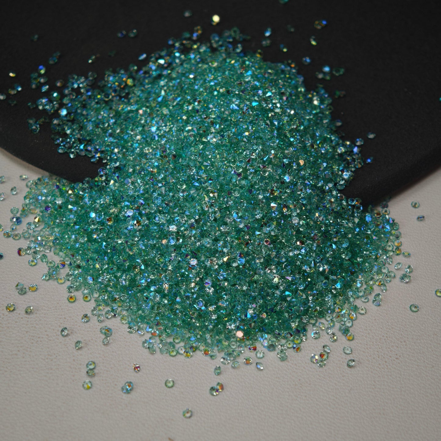 [KM1441]- (1.5mm Size) SS4 AB Color Sugar Crystal Diamonds, Mini Resin Rhinestone For Making Sugar Beads and Sugar Pens