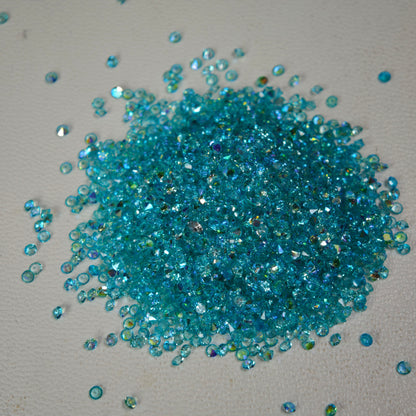 [KM1441]- (1.5mm Size) SS4 AB Color Sugar Crystal Diamonds, Mini Resin Rhinestone For Making Sugar Beads and Sugar Pens