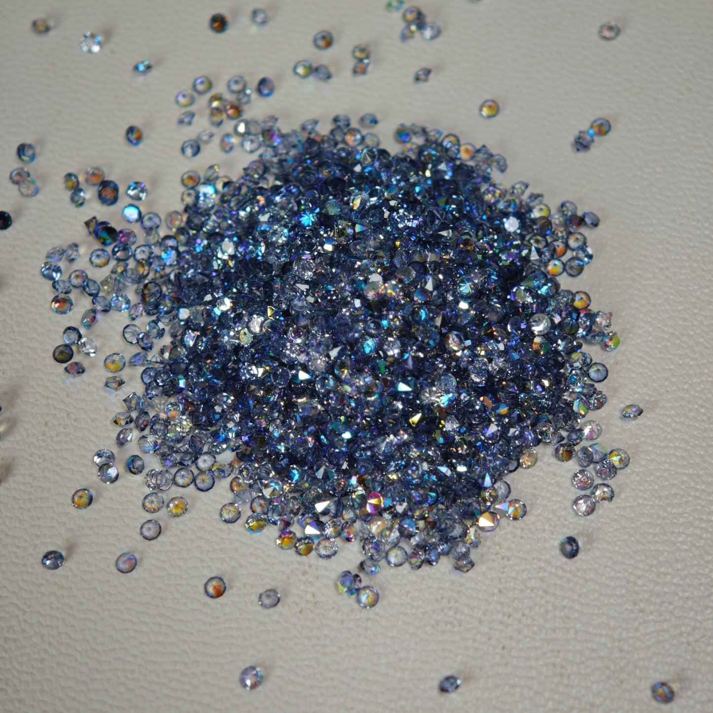 [KM1441]- (1.5mm Size) SS4 AB Color Sugar Crystal Diamonds, Mini Resin Rhinestone For Making Sugar Beads and Sugar Pens