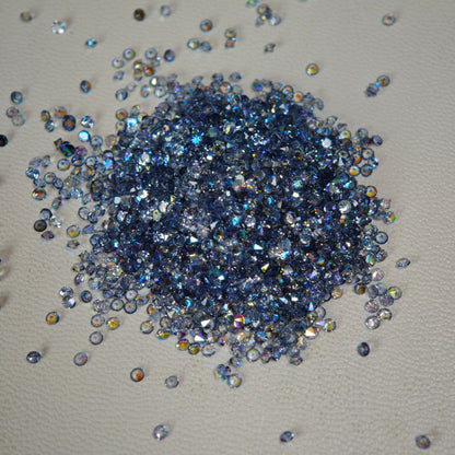 [KM1441]- (1.5mm Size) SS4 AB Color Sugar Crystal Diamonds, Mini Resin Rhinestone For Making Sugar Beads and Sugar Pens