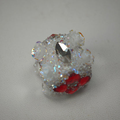 [KM6977]- 22mm Heart Flower Fancy Sugar Beads