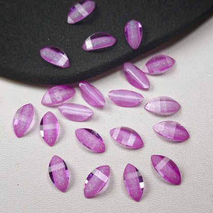 [KM6982]- 6mm*12mm Resin Horse Eyes Flower Petal Charms