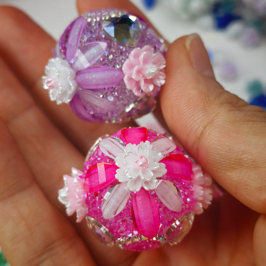 [KM6984]- 28mm Horse Eye Flower Petal Fancy Beads