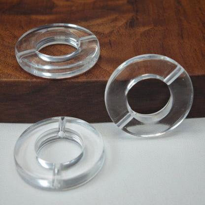 [KM6985]- 27mm Clear Flat Round Rings Based Beads, Inner Ring:15mm, Thickness:5.3mm
