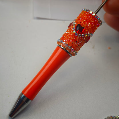 [KM6991]-  Love Heart Sguar Beadable Pens
