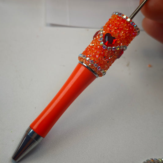 [KM6991]-  Love Heart Sguar Beadable Pens