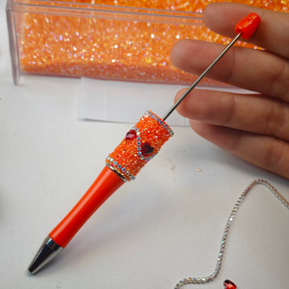 [KM6991]-  Love Heart Sguar Beadable Pens