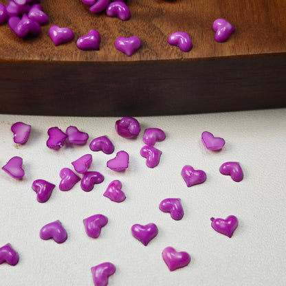 [KM6988]- 5mm Small Love Heart Resin Nails Charms