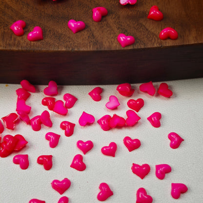 [KM6988]- 5mm Small Love Heart Resin Nails Charms