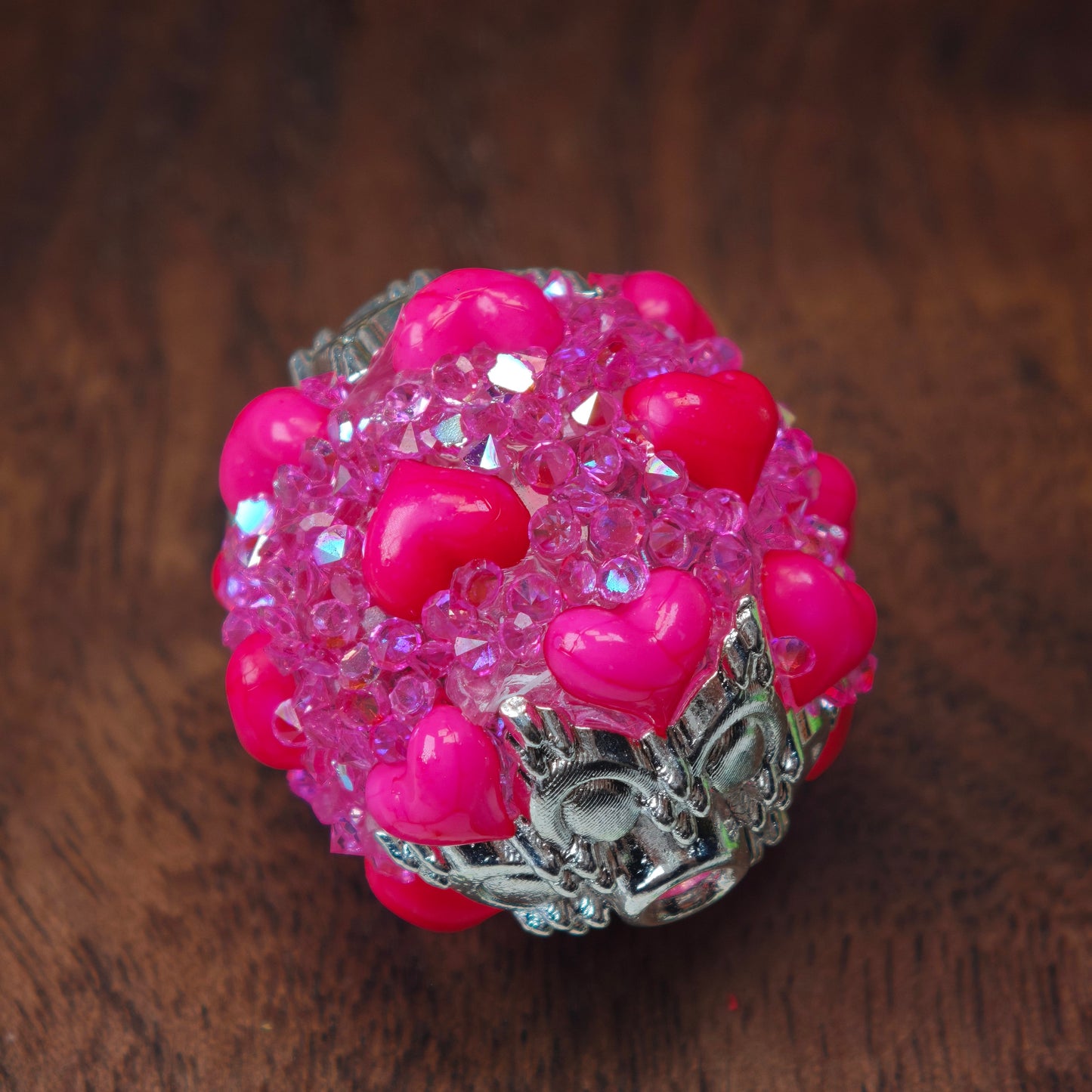 Video- [KM6993]- 21mm Love Heart Facny Sugar Beads