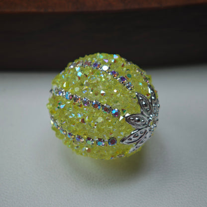 [KM6992]- 23.5mm Neon Orange Color Pumpkin Fancy Sugar Beads