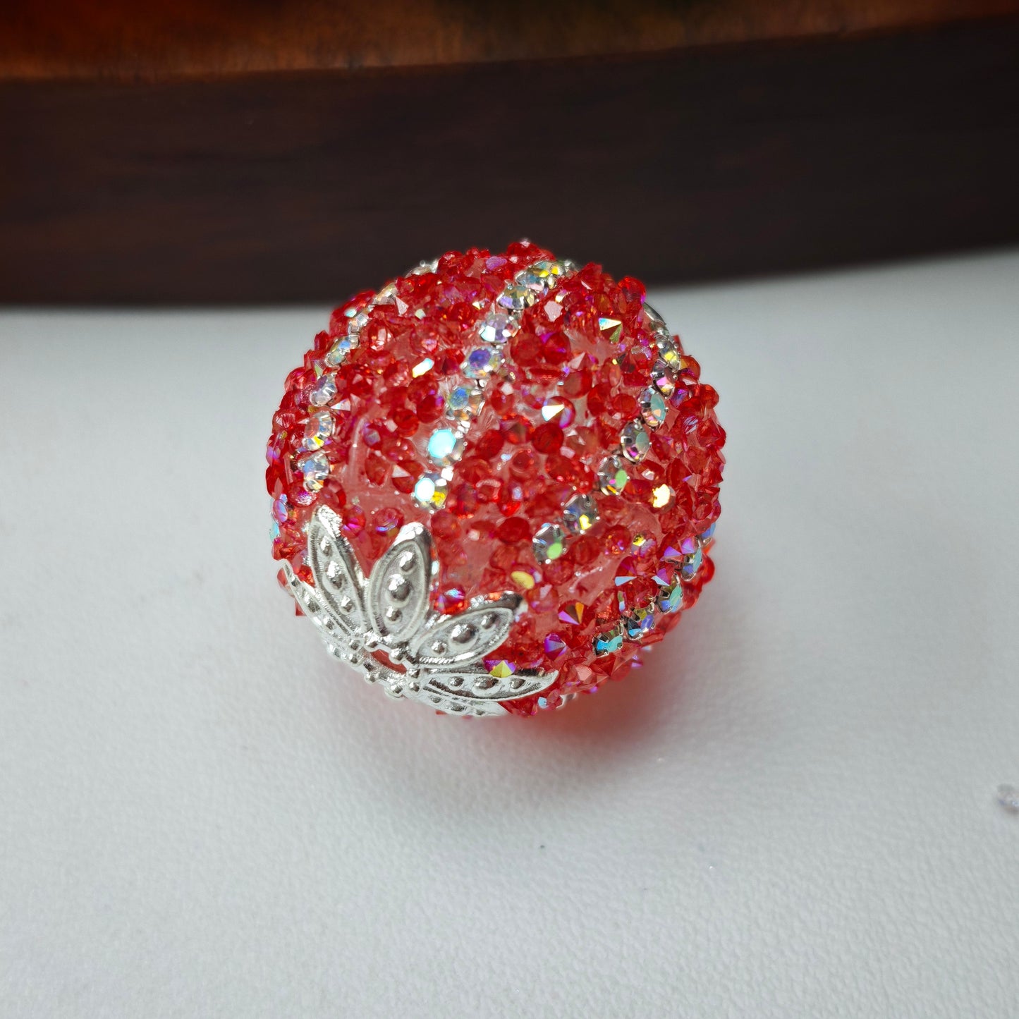 [KM6992]- 23.5mm Neon Orange Color Pumpkin Fancy Sugar Beads