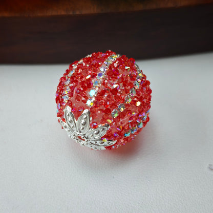 [KM6992]- 23.5mm Neon Orange Color Pumpkin Fancy Sugar Beads