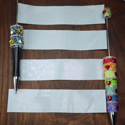 [KM1384]- Pre-Cut Pen Wraps Double Sided Pen Tapes 2.7cm*3.9cm (Size:27mm*39mm, For Regular Beadable Pens)