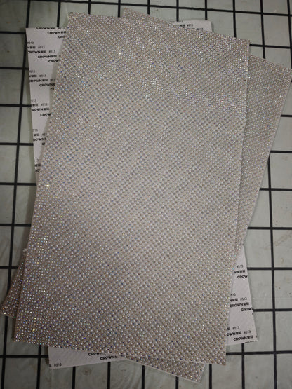 [KM7003]- 40cm*23.5cm=1 Sheet, DIY Free Cutting Diamonds Sticker Wraps Tapes, With 3mm Half-Round Pearl + 2mm Rhinestone, for Beads and Pens Wraps