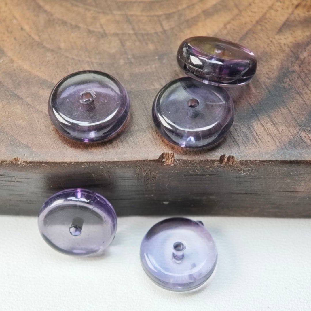 Video- [KM7004]- 13mm Clear Round Plate Stand Based Beads, with Pen Toppers Hole, Middle Hole Size For Beadable Pens Rod, Beads Thickness 4.5mm