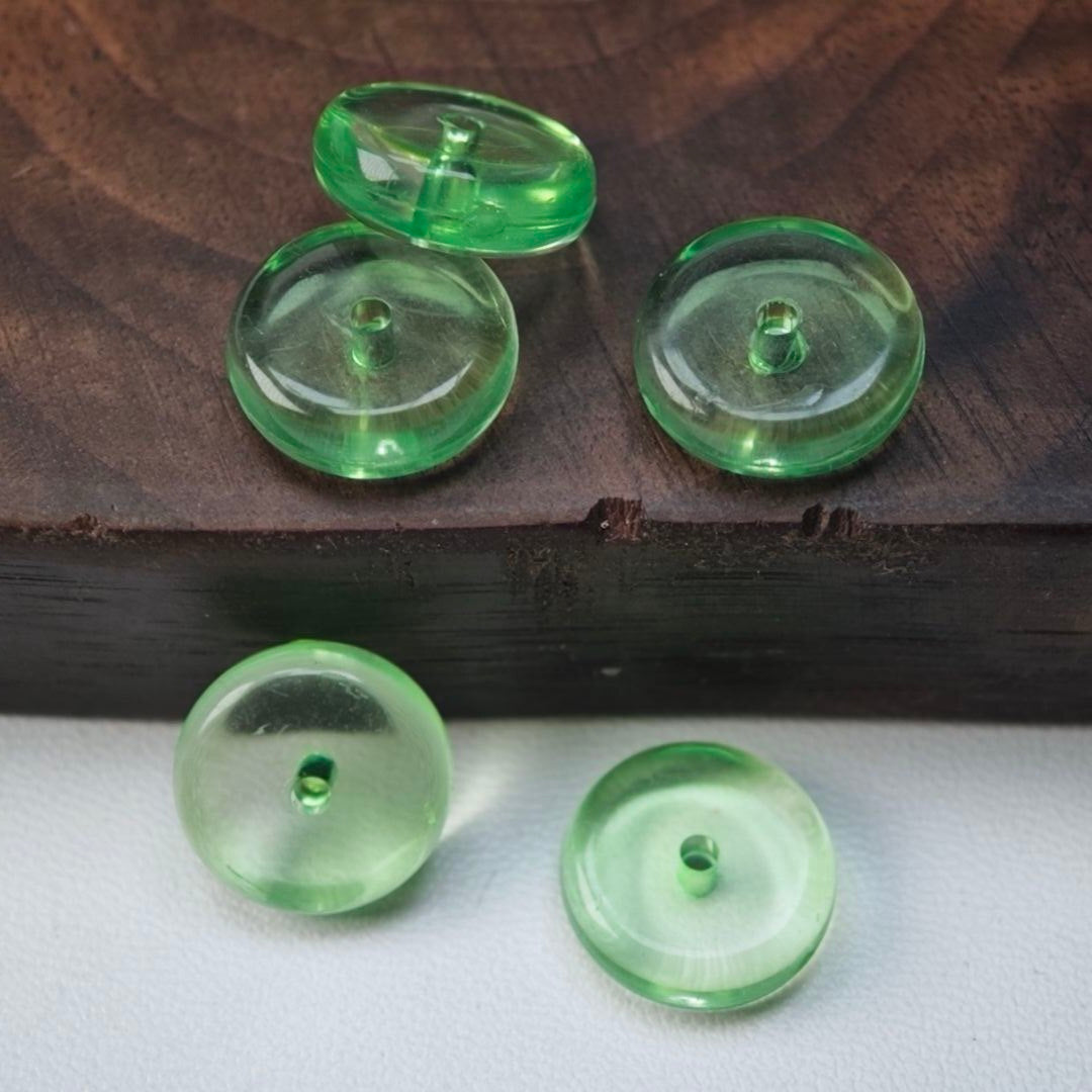 Video- [KM7004]- 13mm Clear Round Plate Stand Based Beads, with Pen Toppers Hole, Middle Hole Size For Beadable Pens Rod, Beads Thickness 4.5mm