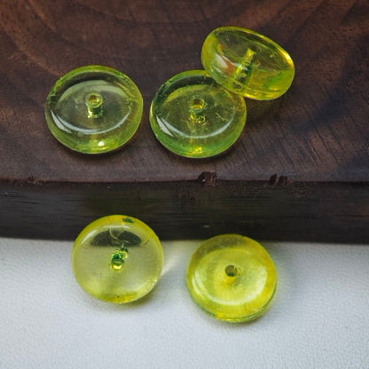 Video- [KM7004]- 13mm Clear Round Plate Stand Based Beads, with Pen Toppers Hole, Middle Hole Size For Beadable Pens Rod, Beads Thickness 4.5mm