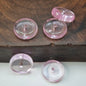 Video- [KM7004]- 13mm Clear Round Plate Stand Based Beads, with Pen Toppers Hole, Middle Hole Size For Beadable Pens Rod, Beads Thickness 4.5mm