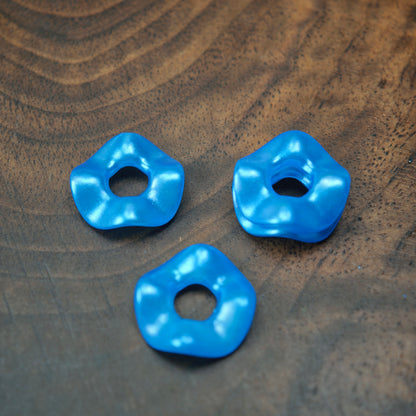 [KM5850]- 13mm Pearlescent Wavy Spacers, Acrylic Pearl Color Wavy Spacers Beads