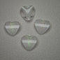 [KM7008]- 8mm*8mm Love Heart Shaped Petals Charms, Flat Bottom Peach Heart Resin Diamonds
