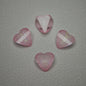 [KM7008]- 8mm*8mm Love Heart Shaped Petals Charms, Flat Bottom Peach Heart Resin Diamonds