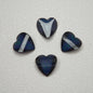 [KM7008]- 8mm*8mm Love Heart Shaped Petals Charms, Flat Bottom Peach Heart Resin Diamonds