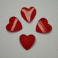 [KM7008]- 8mm*8mm Love Heart Shaped Petals Charms, Flat Bottom Peach Heart Resin Diamonds