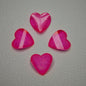 [KM7008]- 8mm*8mm Love Heart Shaped Petals Charms, Flat Bottom Peach Heart Resin Diamonds