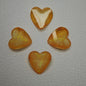 [KM7008]- 8mm*8mm Love Heart Shaped Petals Charms, Flat Bottom Peach Heart Resin Diamonds