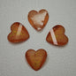 [KM7008]- 8mm*8mm Love Heart Shaped Petals Charms, Flat Bottom Peach Heart Resin Diamonds
